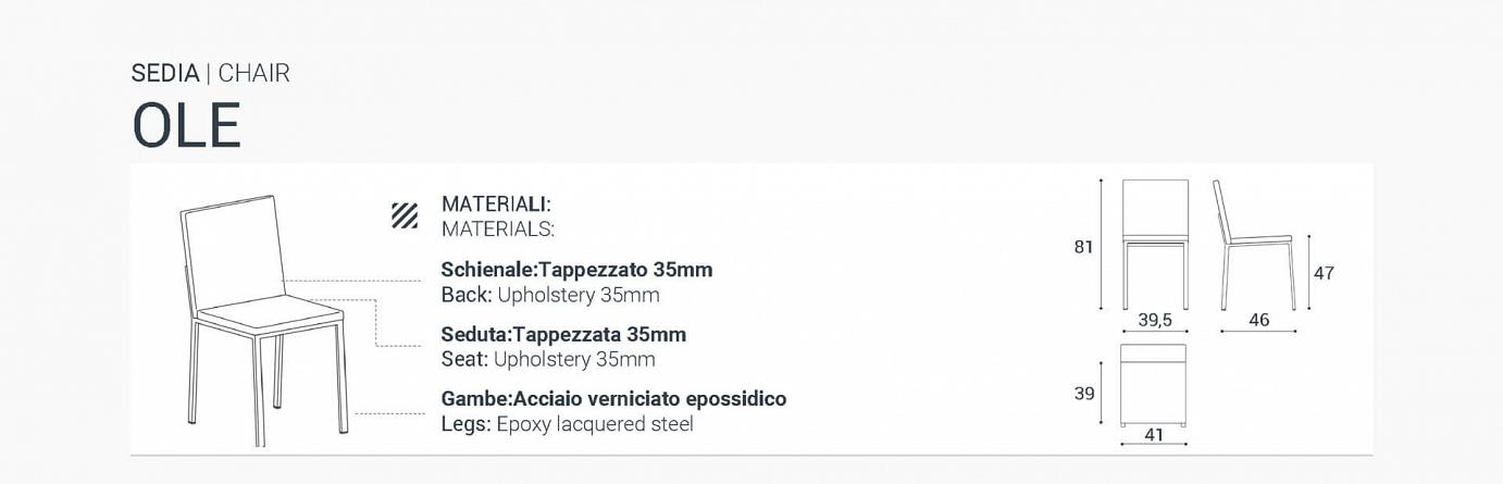 Ole sedia scheda tecnica